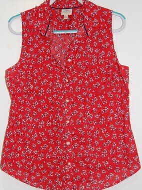 100% cotton, Liz Claiborne, sleeveless top